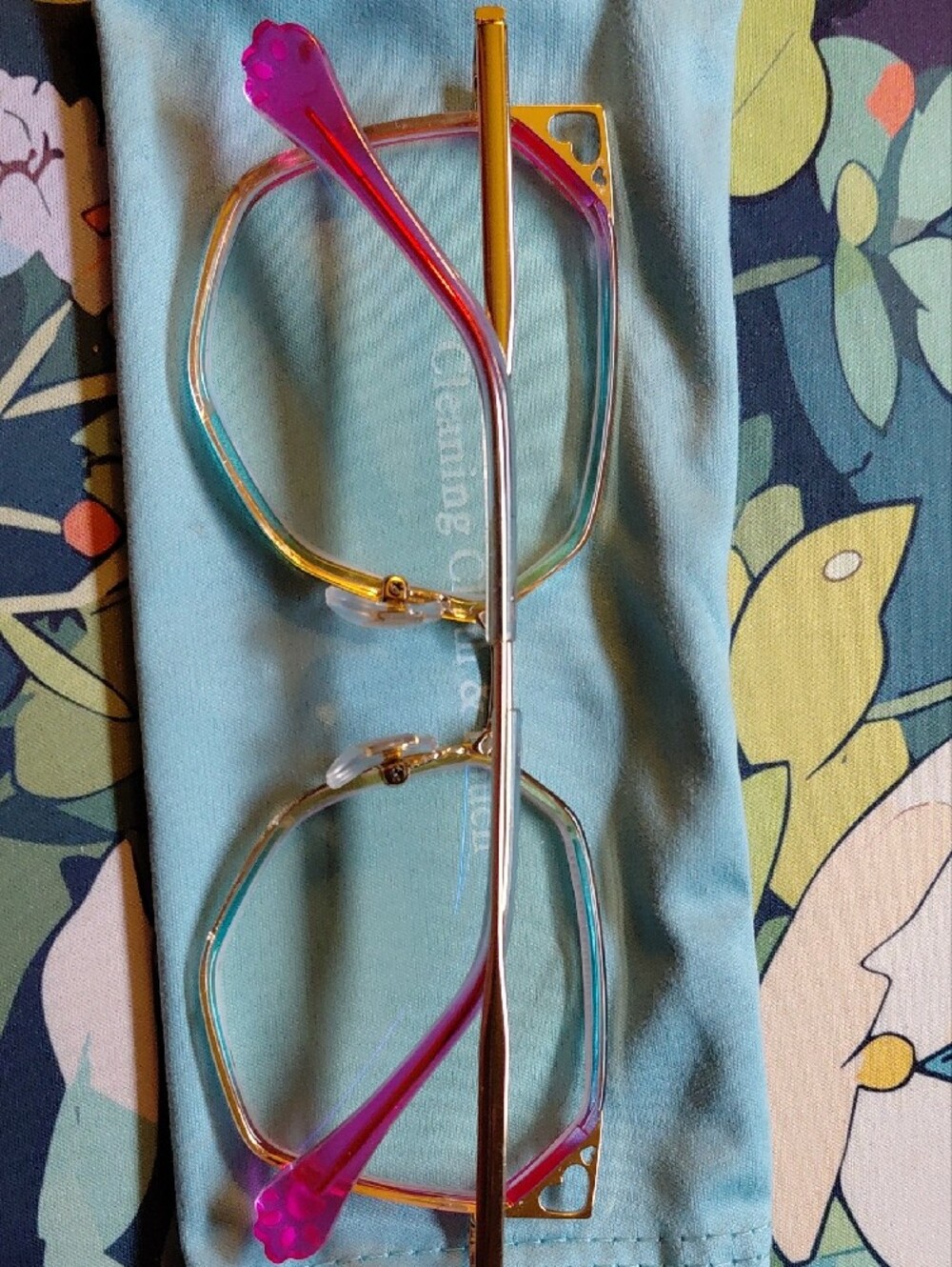 Colorful Gradient Metal Frame Reading Glasses - Picture 5 of 10